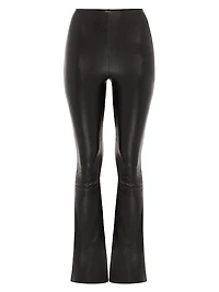 Faux Leather Flared Leggings
