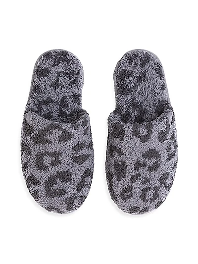 Cozychic Leopard-Print Slippers