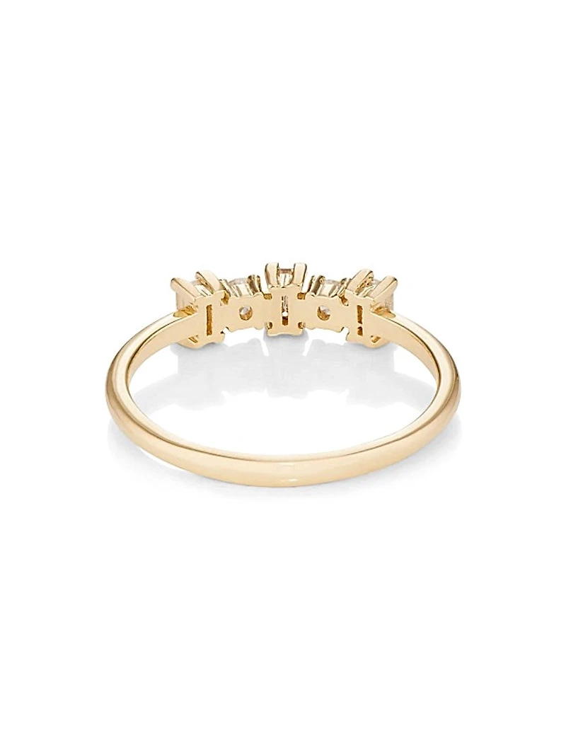 Baguette 18K Yellow Gold & Diamond Ring