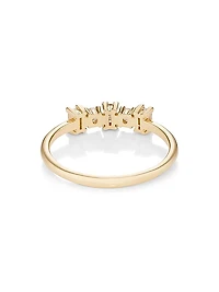 Baguette 18K Yellow Gold & Diamond Ring