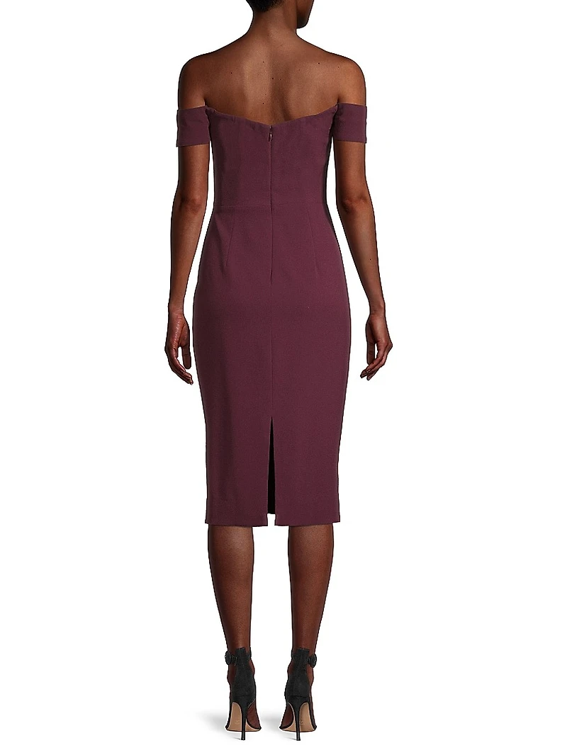 Bailey Off-The-Shoulder Midi Dress