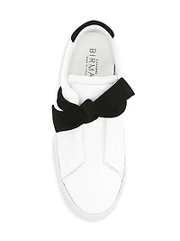 Clarita Bow Leather Sneakers