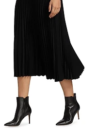 Essentials Elastic-Waist Pleated Skirt