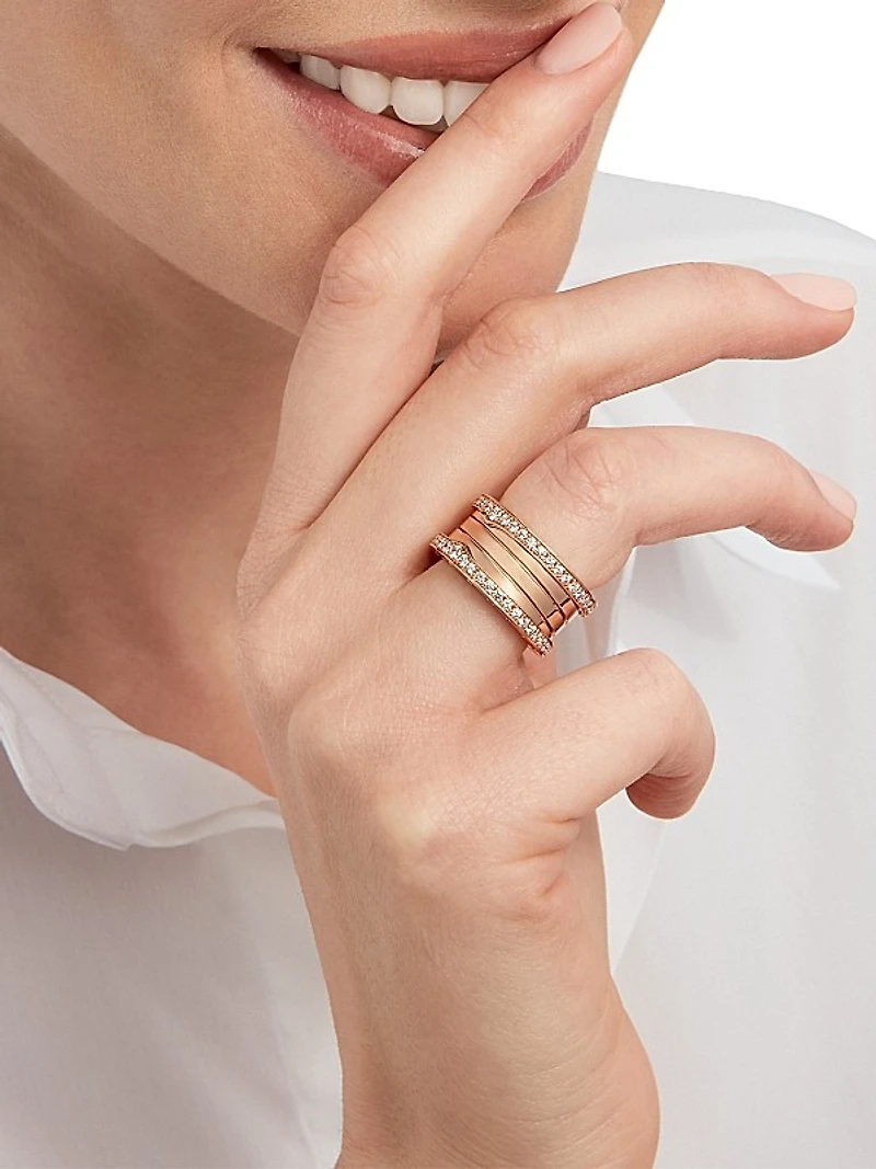 B.zero1 18K Rose Gold & Diamond Ring