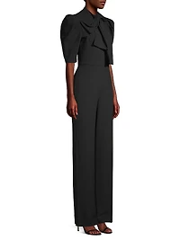 Ara Bow Puff-Sleeve Jumpsuit