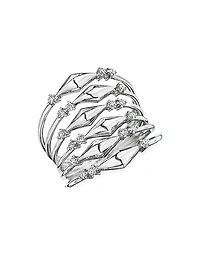 Luminus 18K White Gold & Diamond Bar Ring
