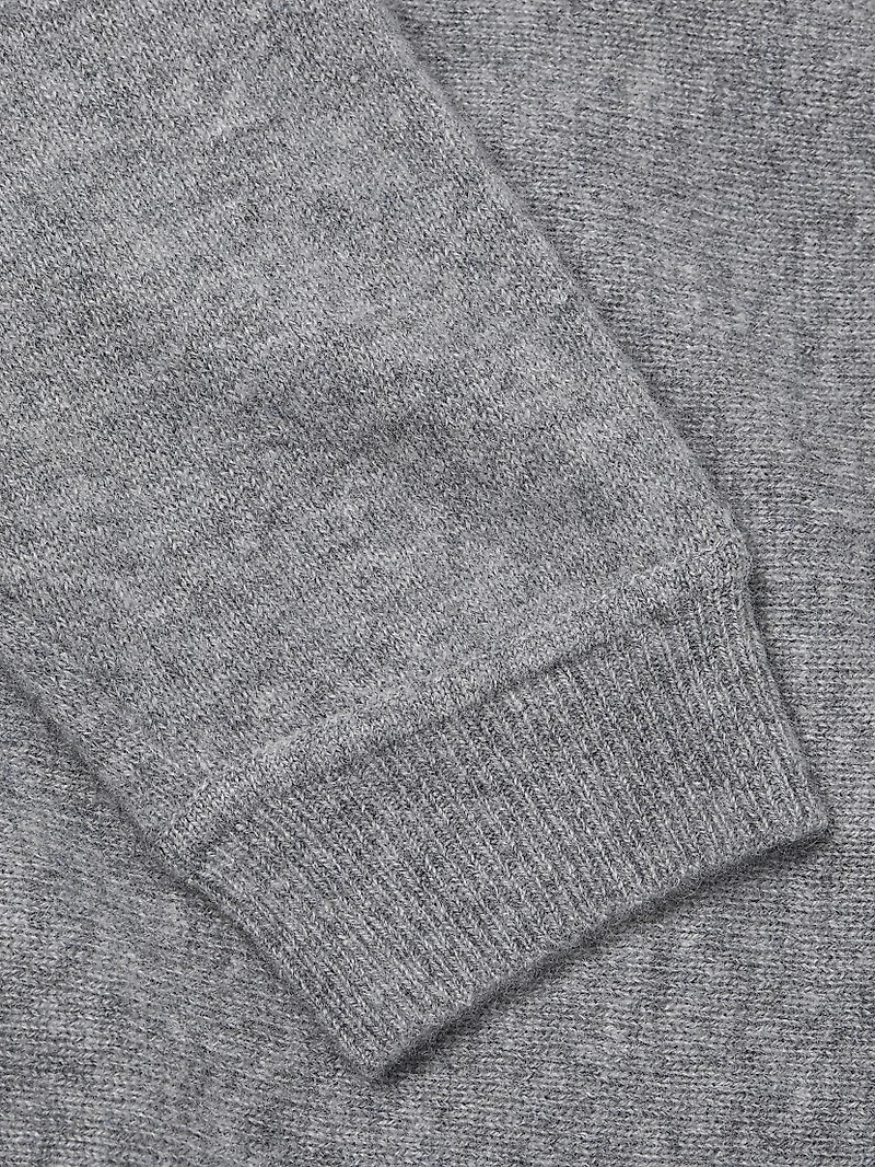 Asymmetric Off-The-Shoulder Cashmere Top