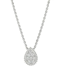 Serpent Boheme 18K White Gold & Diamond Teardrop Necklace