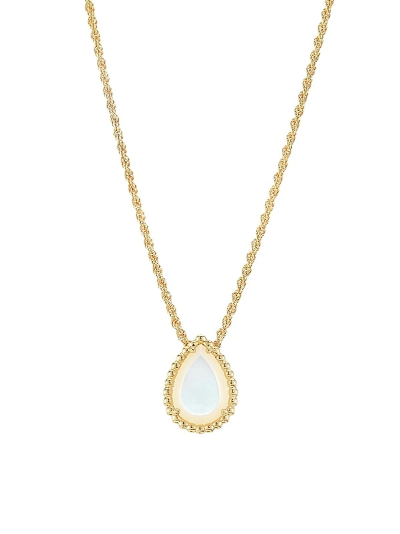 Serpent Boheme 18K Yellow Gold & Mother Of Pearl Teardrop Pendant Necklace