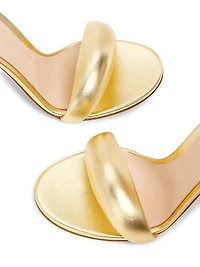 Bijoux Ankle-Strap Metallic Leather Stiletto Sandals