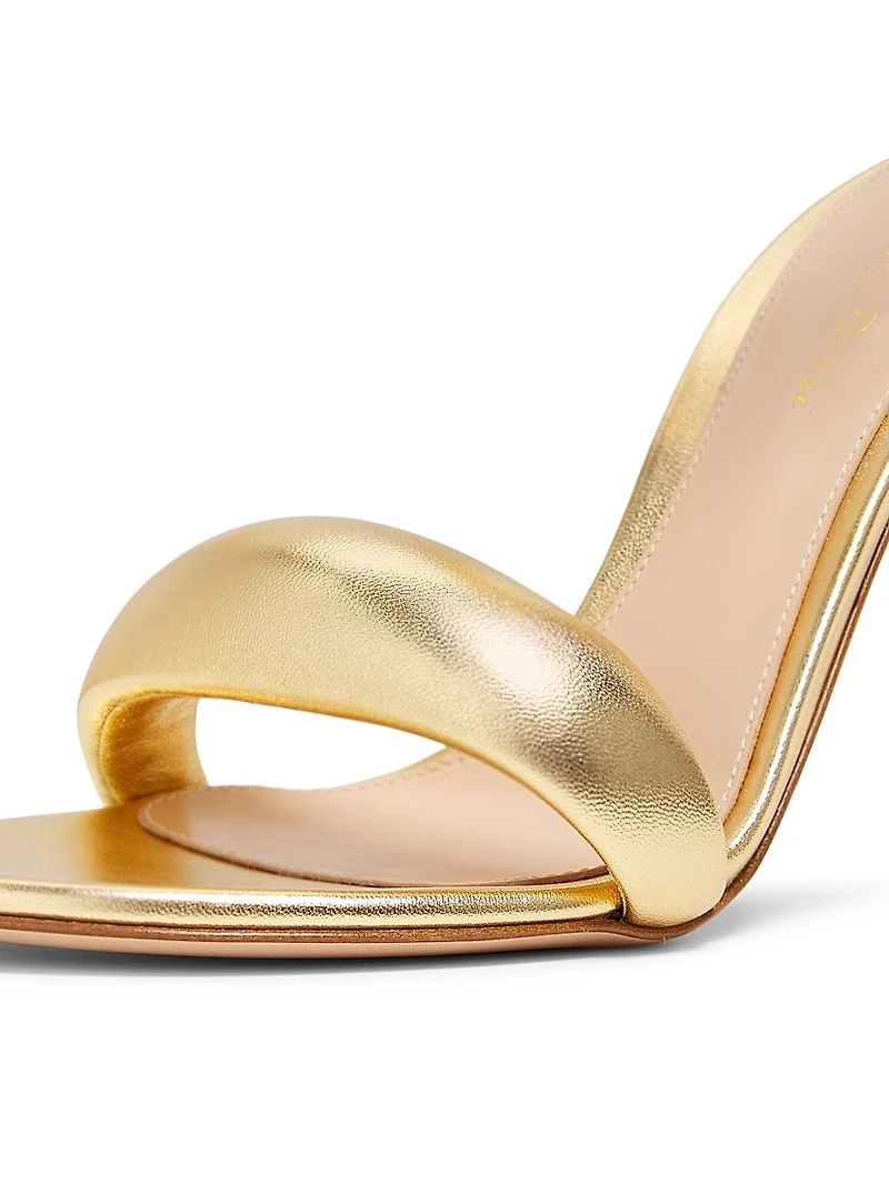 Bijoux Ankle-Strap Metallic Leather Stiletto Sandals