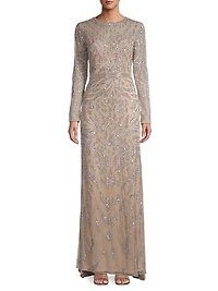 Sequin Column Gown