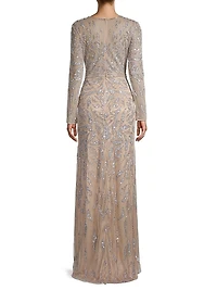 Sequin Column Gown