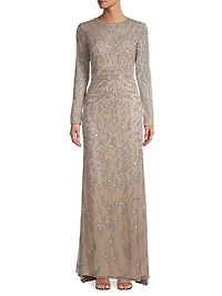 Sequin Column Gown