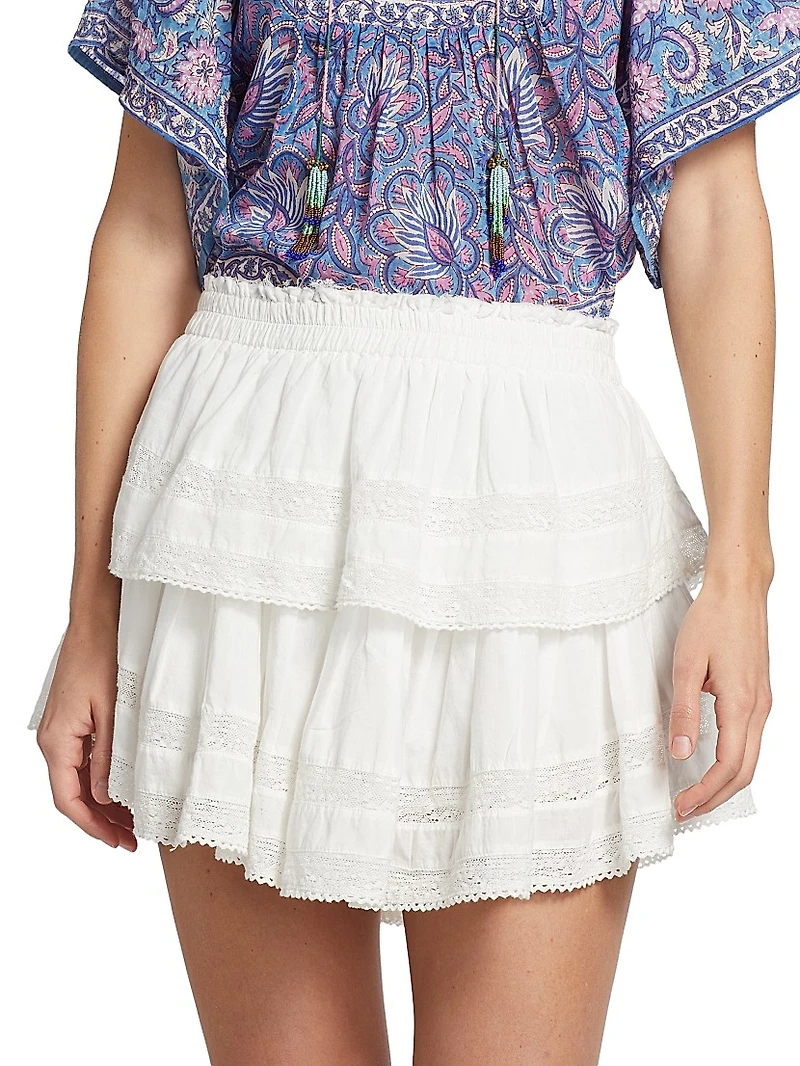 Tiered Ruffle Mini Skirt