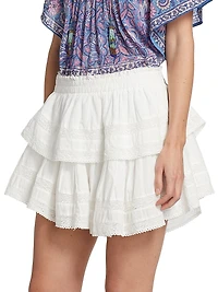 Tiered Ruffle Mini Skirt