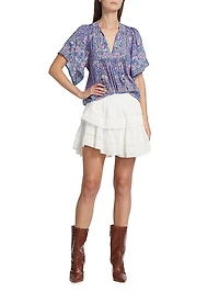 Tiered Ruffle Mini Skirt