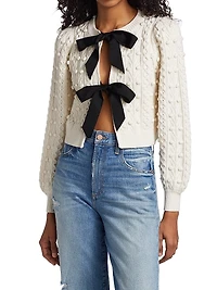Kitty Puff-Sleeve Cardigan