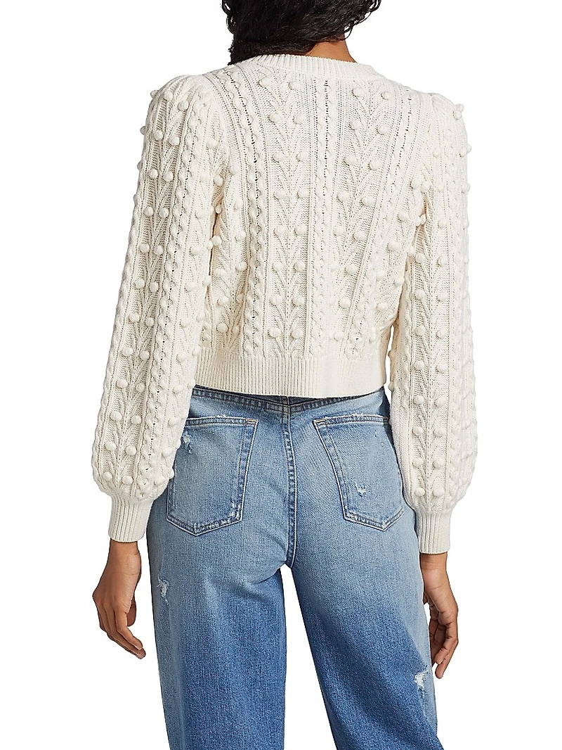 Kitty Puff-Sleeve Cardigan