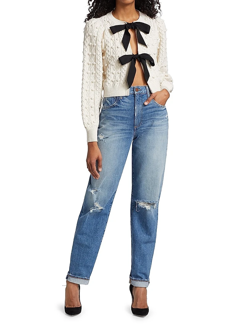 Kitty Puff-Sleeve Cardigan