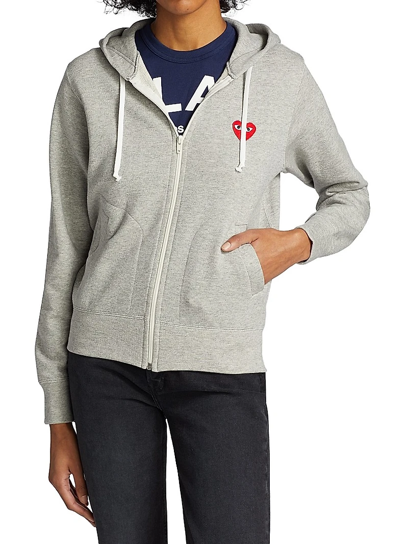 Heart Back Zip Hoodie
