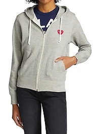 Heart Back Zip Hoodie