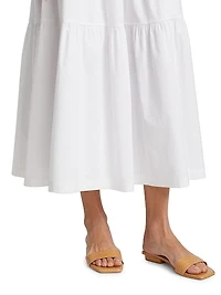 Sea Tiered Midi-Skirt