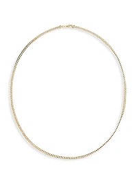 Classic Chain 18K Yellow Gold Curb Link Necklace