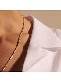 Classic Chain Sterling Silver Curb Link Necklace