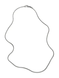 Classic Chain Sterling Silver Curb Link Necklace