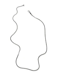 Classic Chain Sterling Silver Curb Link Necklace