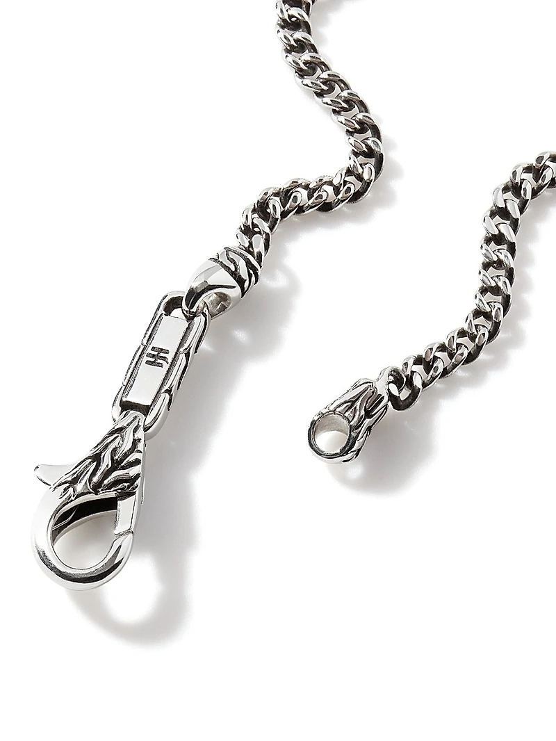 Classic Chain Sterling Silver Curb Link Necklace