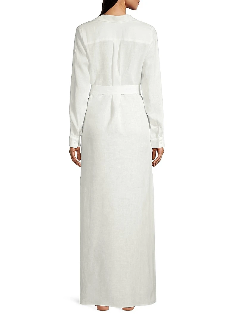 Linen Maxi Shirtdress