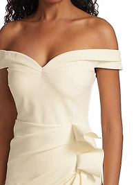 Radoslava Off-The-Shoulder Wrap Gown