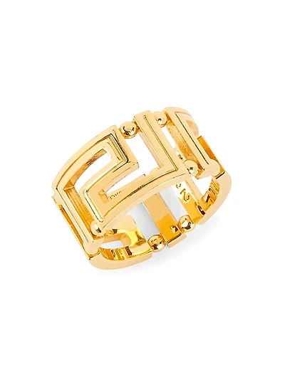 Greca Goldtone Ring