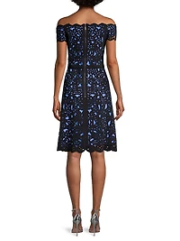 Off-The-Shoulder Laser Cut Dress