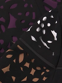 Ombre Laser-Cut Lace Dress