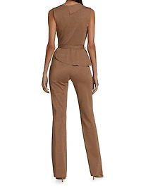 Kerolyn Belted Lurex Jumpsuit
