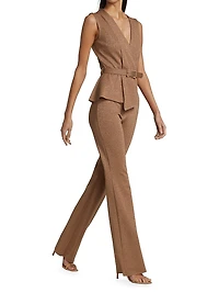 Kerolyn Belted Lurex Jumpsuit