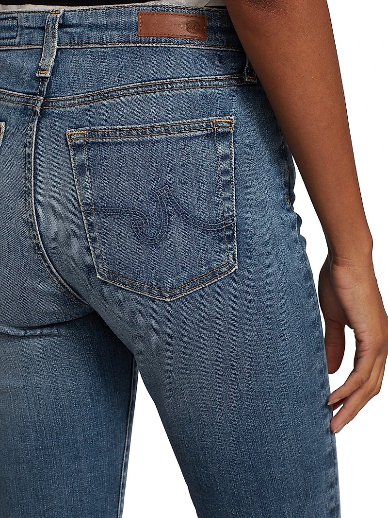 Mari High-Rise Stretch Straight-Leg Jeans