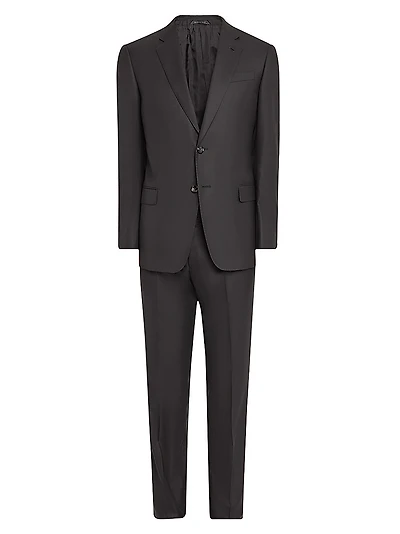 Basic Wool Single-Breasted Suit