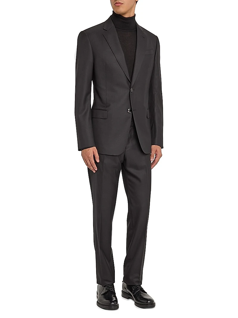 Basic Wool Single-Breasted Suit