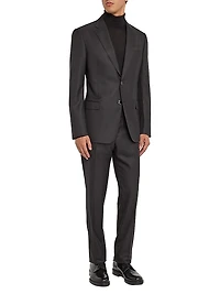 Basic Wool Single-Breasted Suit