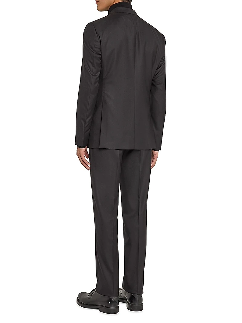 Basic Wool Single-Breasted Suit