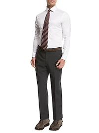 Crease-Front Wool Trousers