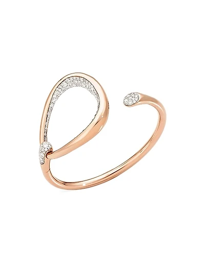 Fantina 18K Rose Gold & Diamond Cuff Bracelet