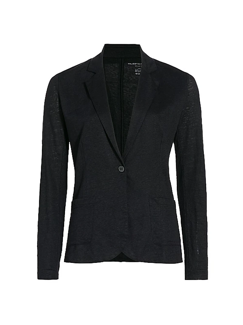 Stretch Linen Blazer