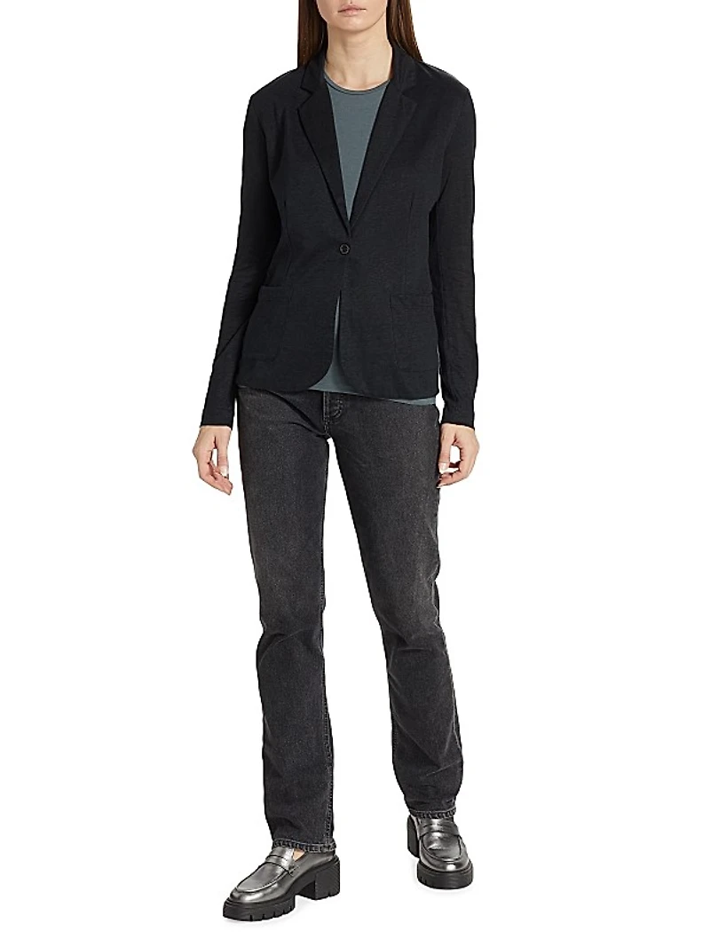 Stretch Linen Blazer