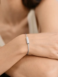 7G Brushed Sterling Silver Cable Bracelet