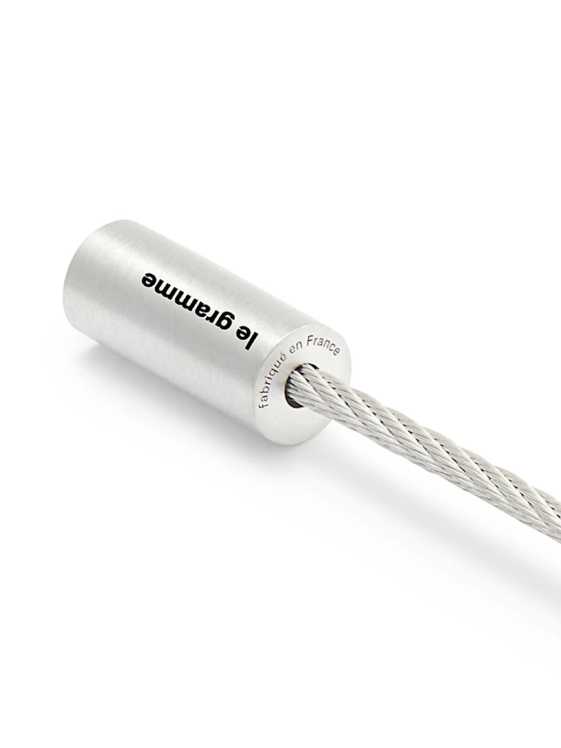 7G Brushed Sterling Silver Cable Bracelet